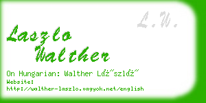 laszlo walther business card